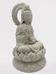 Porcelain Seated Quan Yin Statue 12"