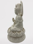 Porcelain Seated Quan Yin Statue 12"