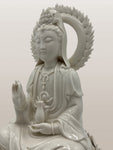 Porcelain Seated Quan Yin Statue 12"