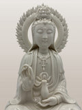 Porcelain Seated Quan Yin Statue 12"