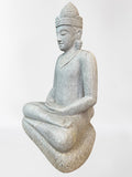 Stone Meditating Khmer Buddha Statue 43"
