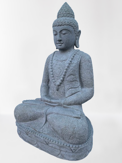 Handcarved Seated Meditation Buddha 41"