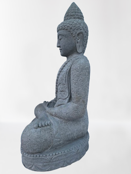 Handcarved Seated Meditation Buddha 41"