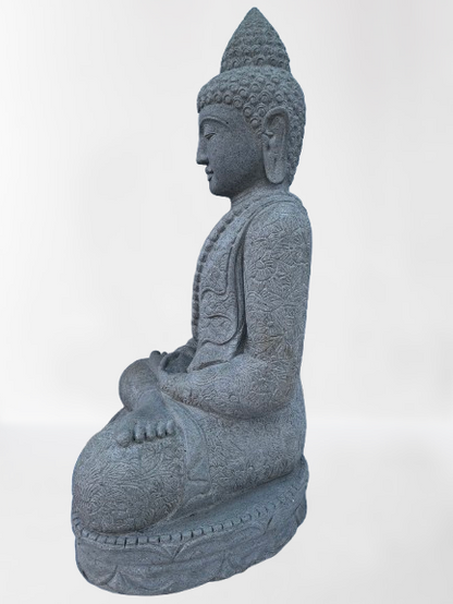 Handcarved Seated Meditation Buddha 41"