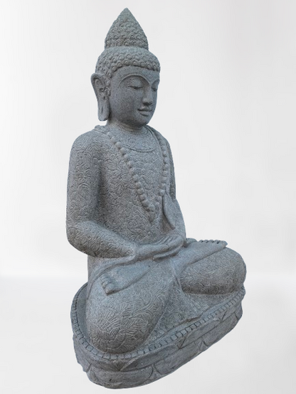 Handcarved Seated Meditation Buddha 41"