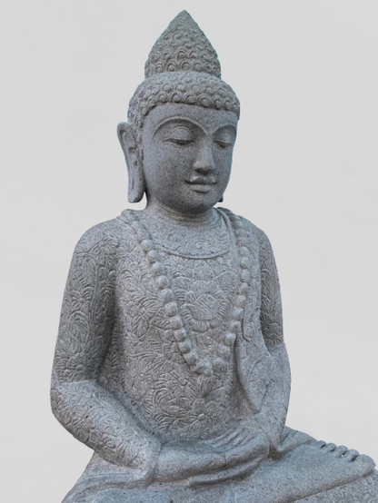 Handcarved Seated Meditation Buddha 41"