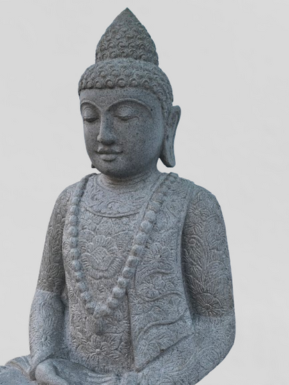 Handcarved Seated Meditation Buddha 41"