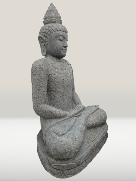 Handcarved Meditation Buddha Statue 42"