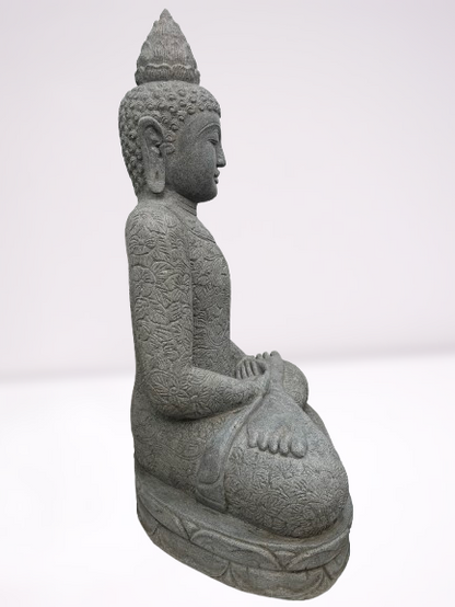 Handcarved Meditation Buddha Statue 42"