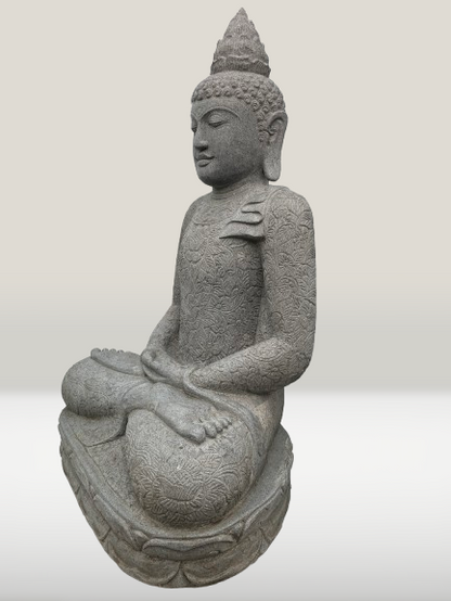 Handcarved Meditation Buddha Statue 42"