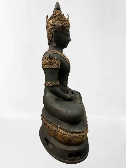 Brass Meditating Royal Buddha Statue 20"