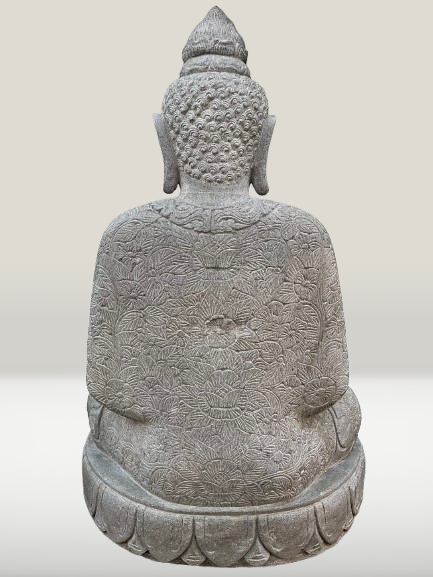 Handcarved Seated Meditation Buddha Sculpture 43"