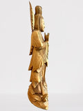 Wood Quan Yin with Pouring Vase Statue 33" - Routes Gallery
