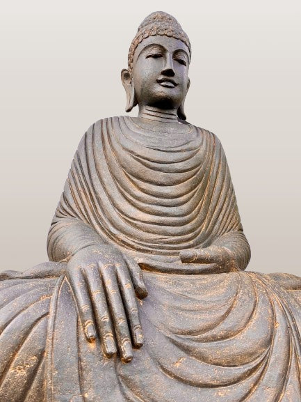Large Stone Earth Witness Buddha Statue 61"