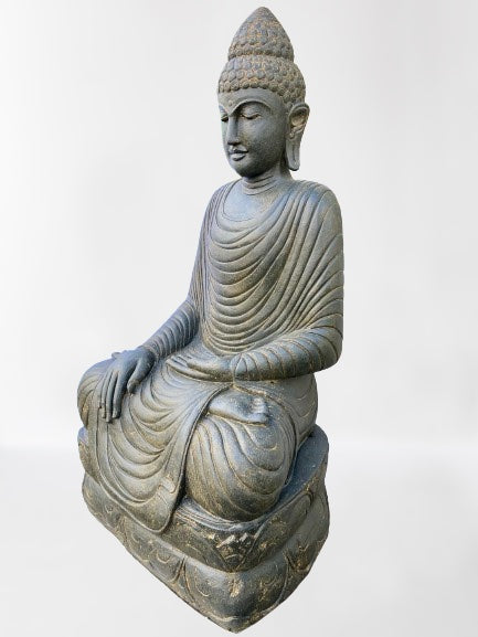 Large Stone Earth Witness Buddha Statue 61"