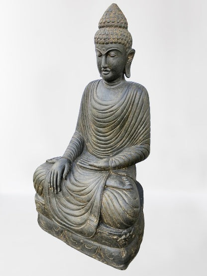 Large Stone Earth Witness Buddha Statue 61"