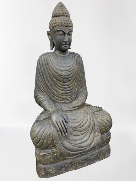 Large Stone Earth Witness Buddha Statue 61"