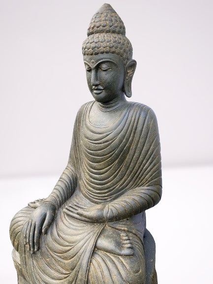 Large Stone Earth Witness Buddha Statue 61"