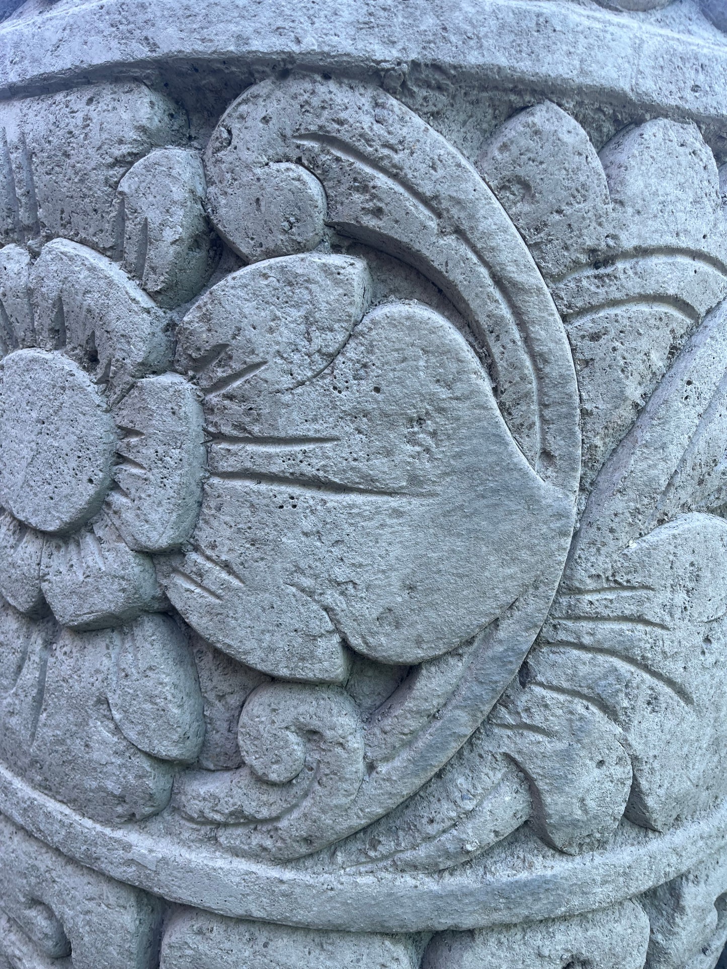 Large Handcarved Balinese Stone Pot 36"