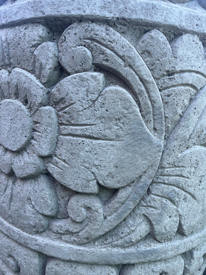 Large Handcarved Balinese Stone Pot 36"