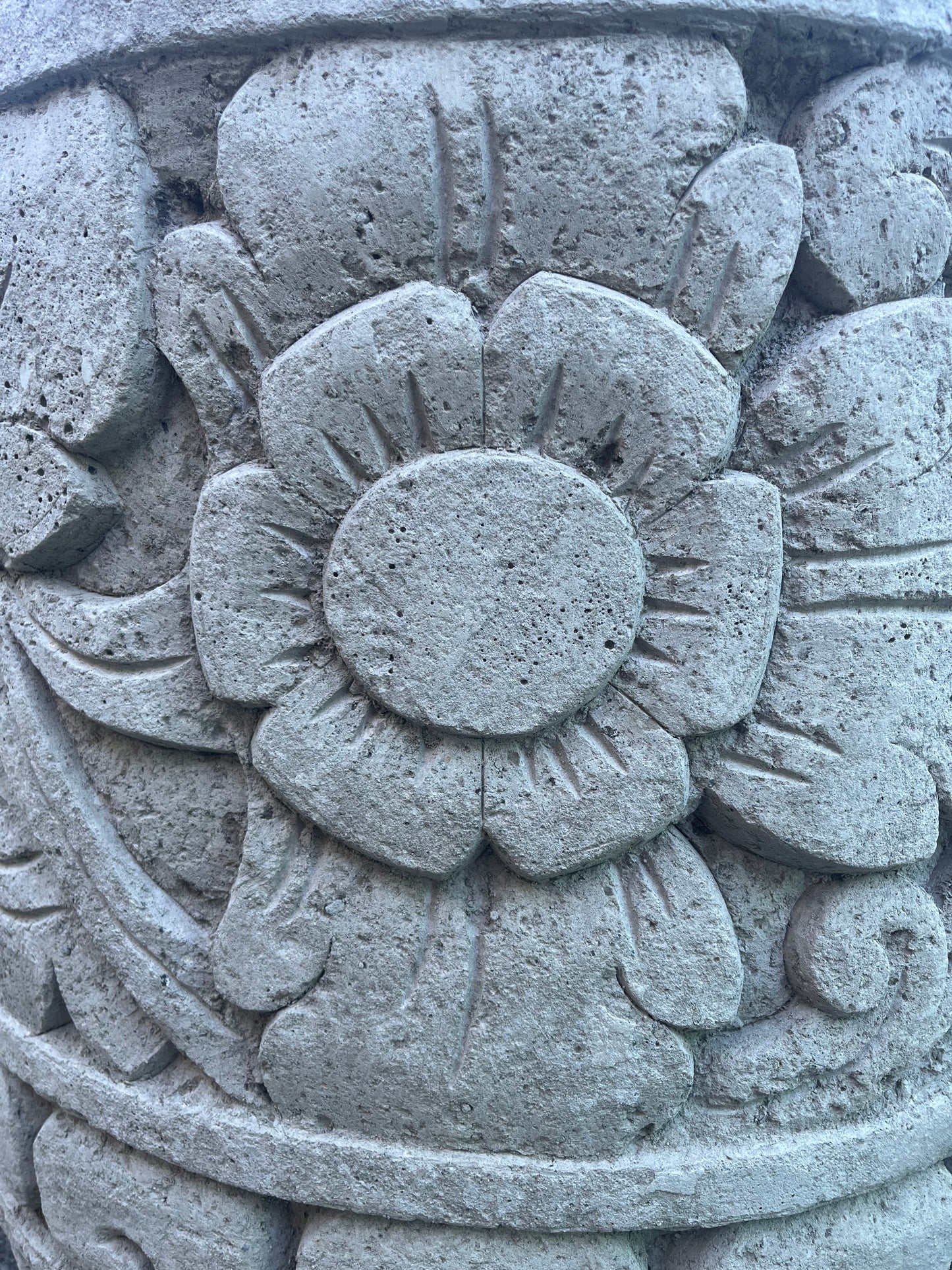 Large Handcarved Balinese Stone Pot 36"