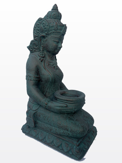 Kneeling Devi Offering Goddess with Bowl 24" - Routes Gallery