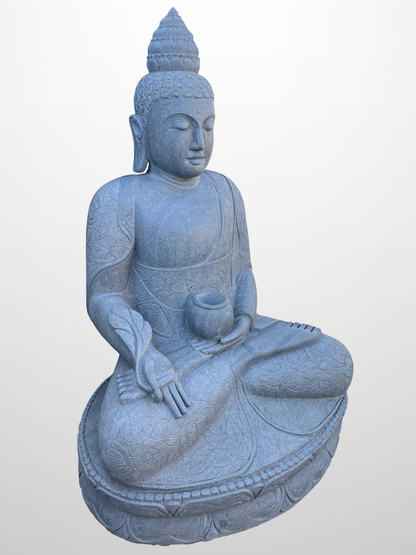 Large Handcarved Medicine Buddha Sculpture 60"