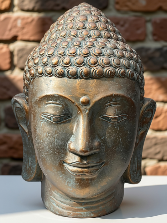 Buddha Face Relief Wall Sculpture 29"