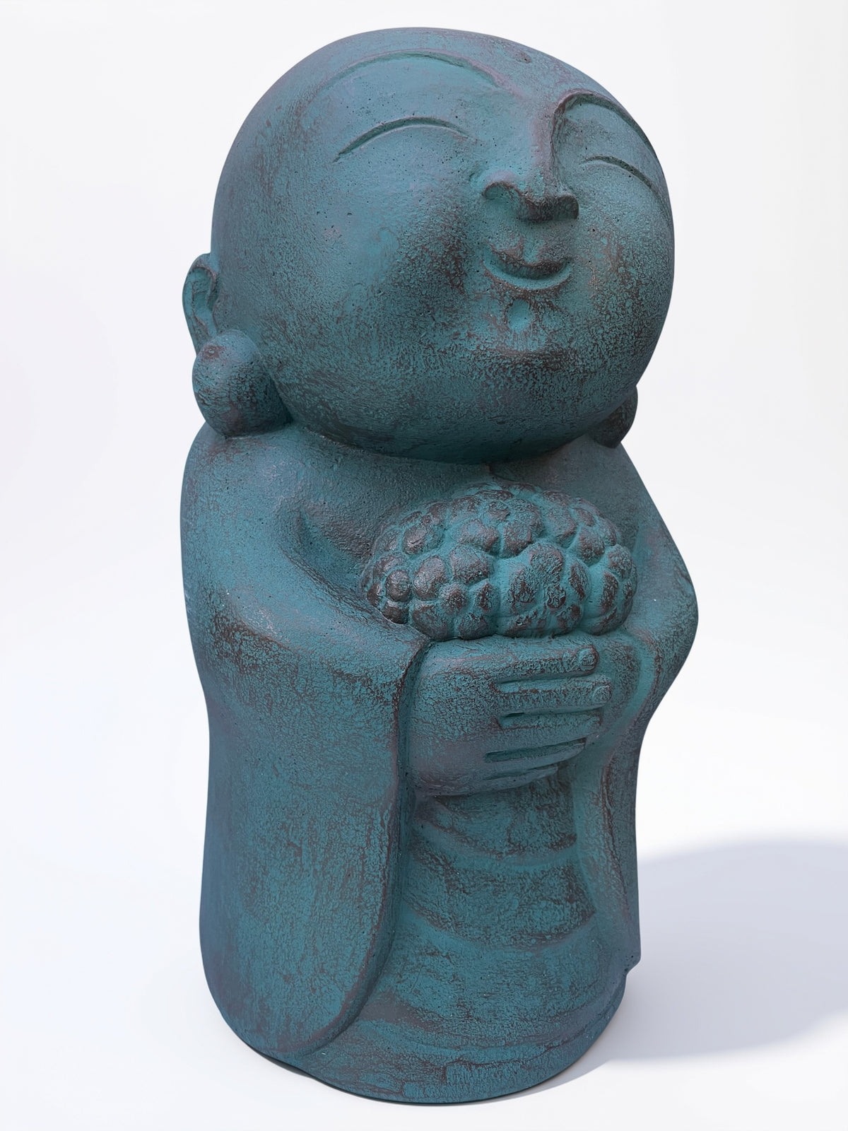 Zen Jizo with Flowers Statue 20"