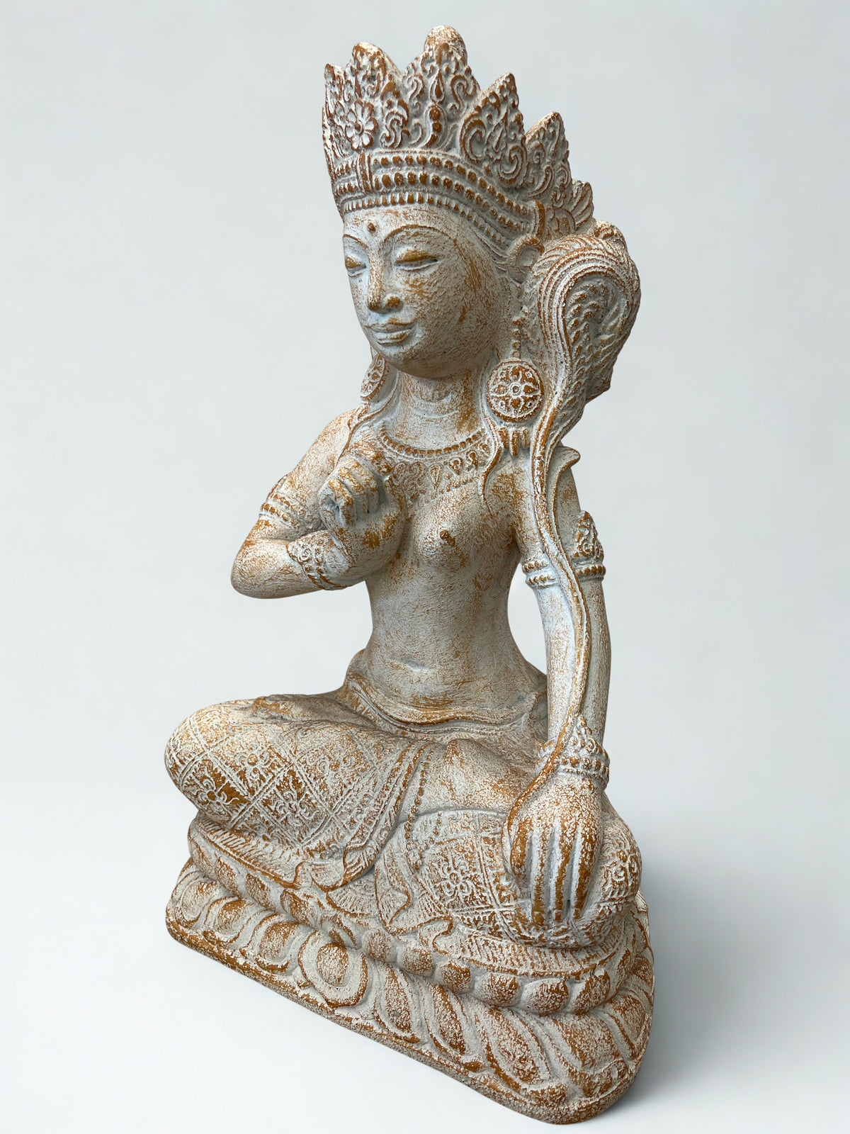 Dewi Sri Balinese Plant Goddess Statue 17"