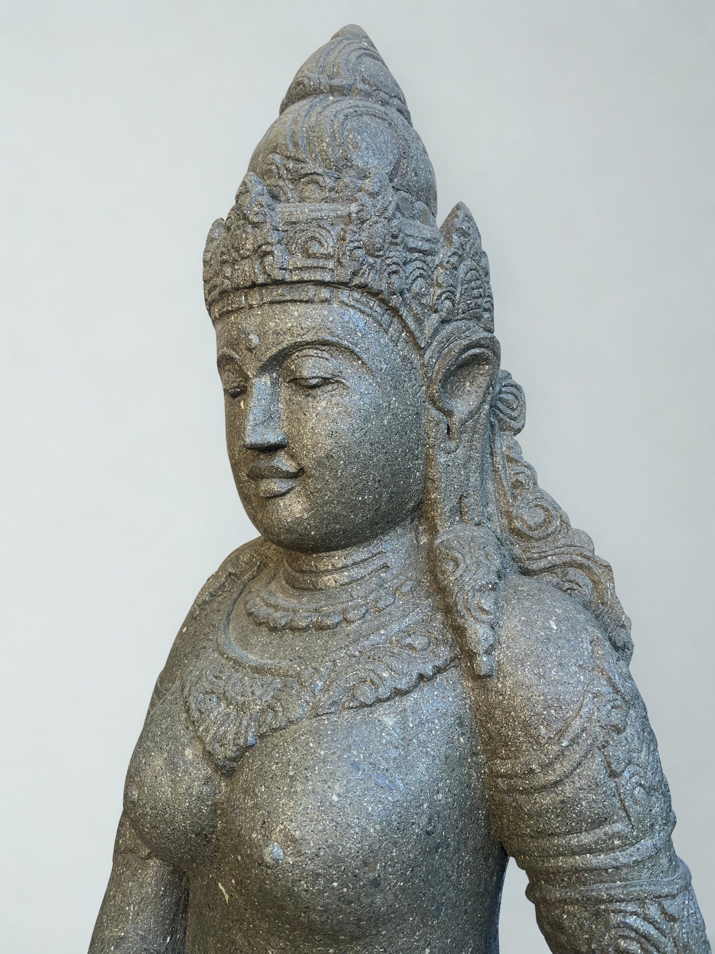 Handcarved Devi Ganga Water Goddess Statue 48"