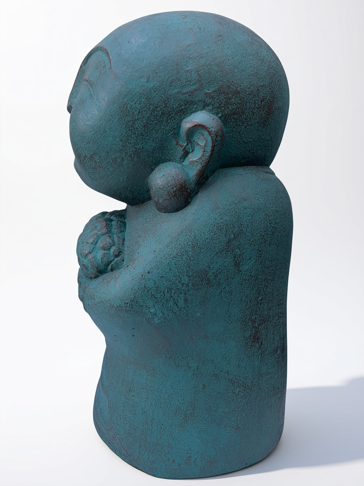 Zen Jizo with Flowers Statue 20"