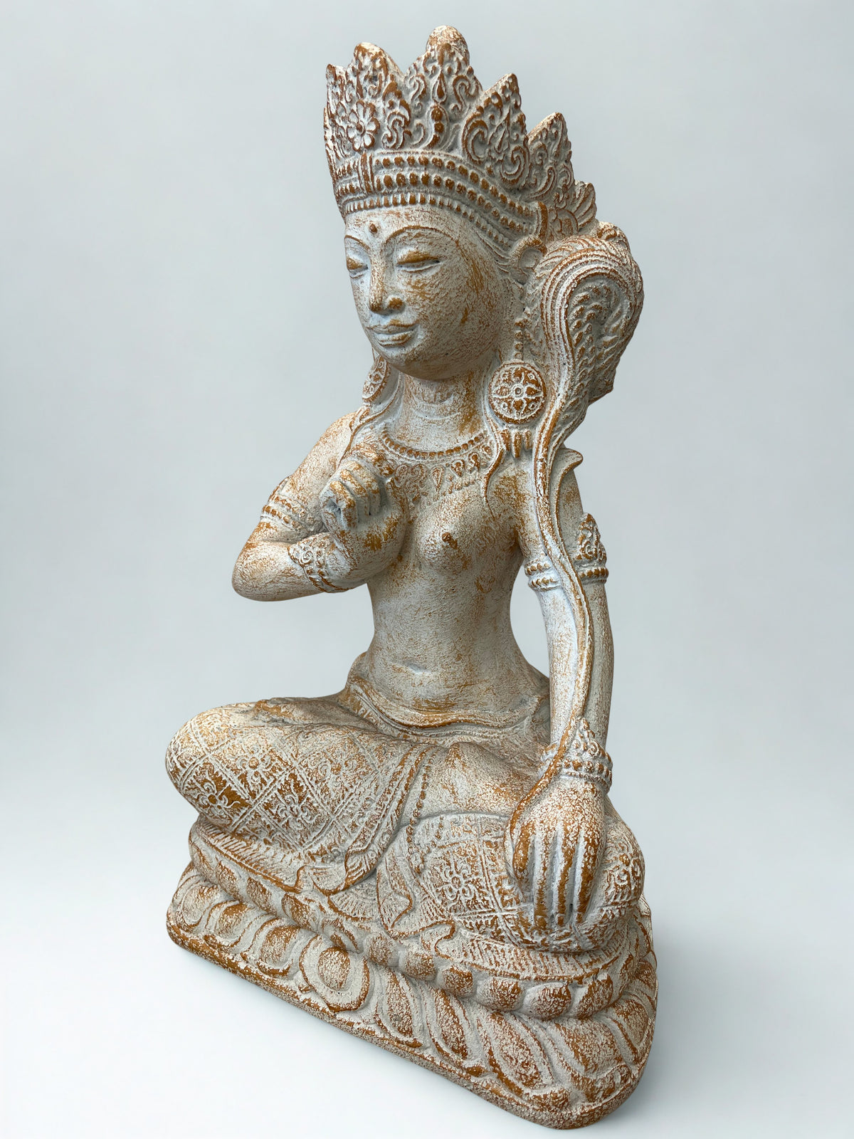 Dewi Sri Balinese Plant Goddess Statue 17"