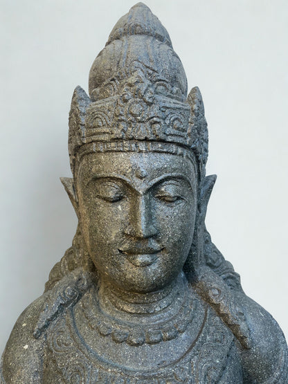Handcarved Devi Ganga Water Goddess Statue 48"
