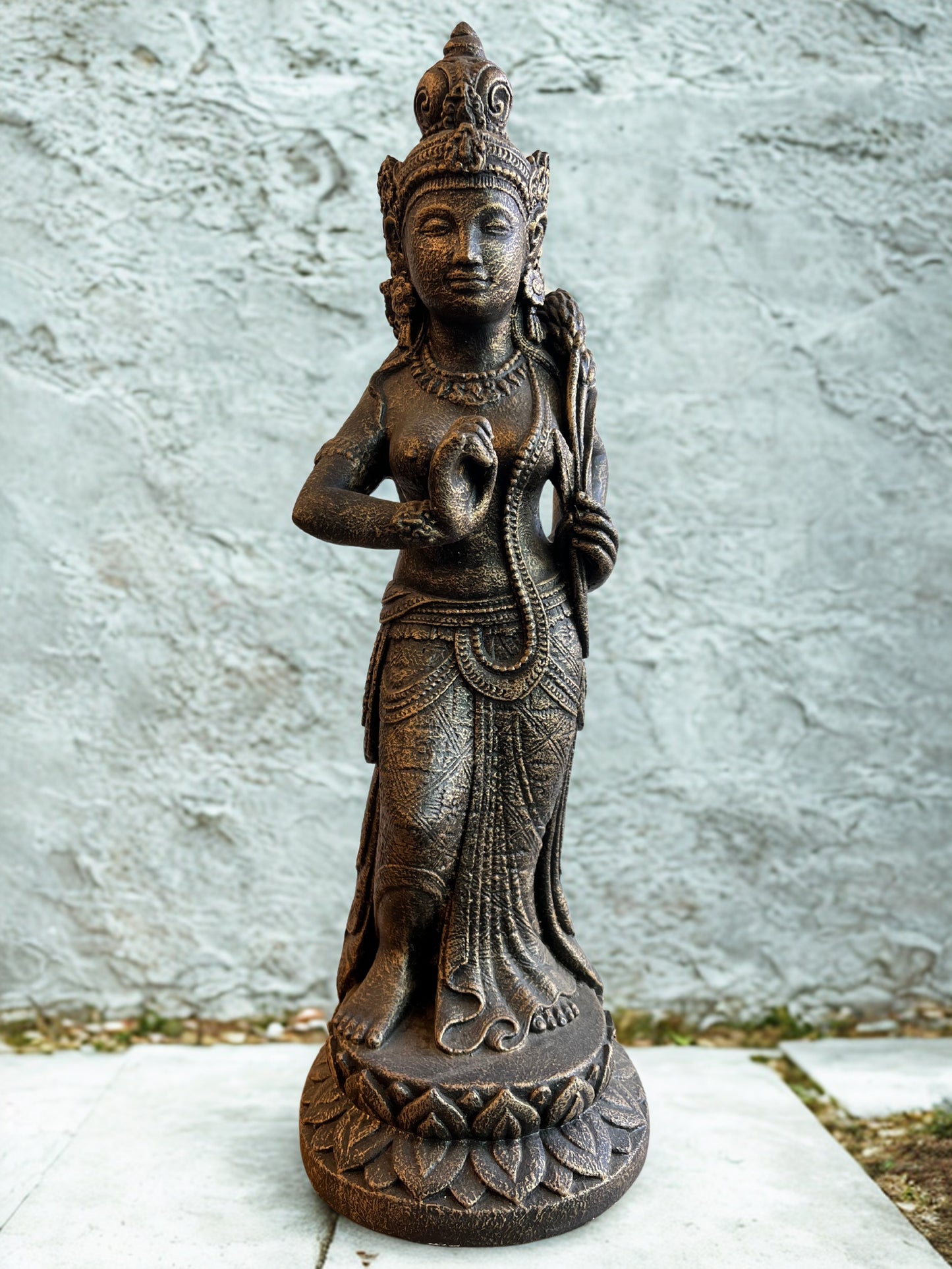 Standing Devi Sri Plant Fertility Goddess Statue 26"