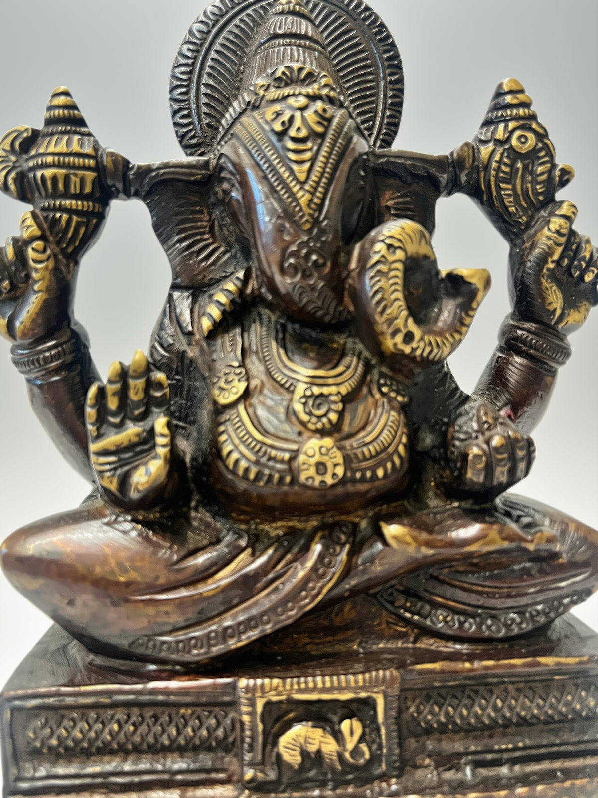 Brass South Indian Style Ganesh 5.5" - Routes Gallery