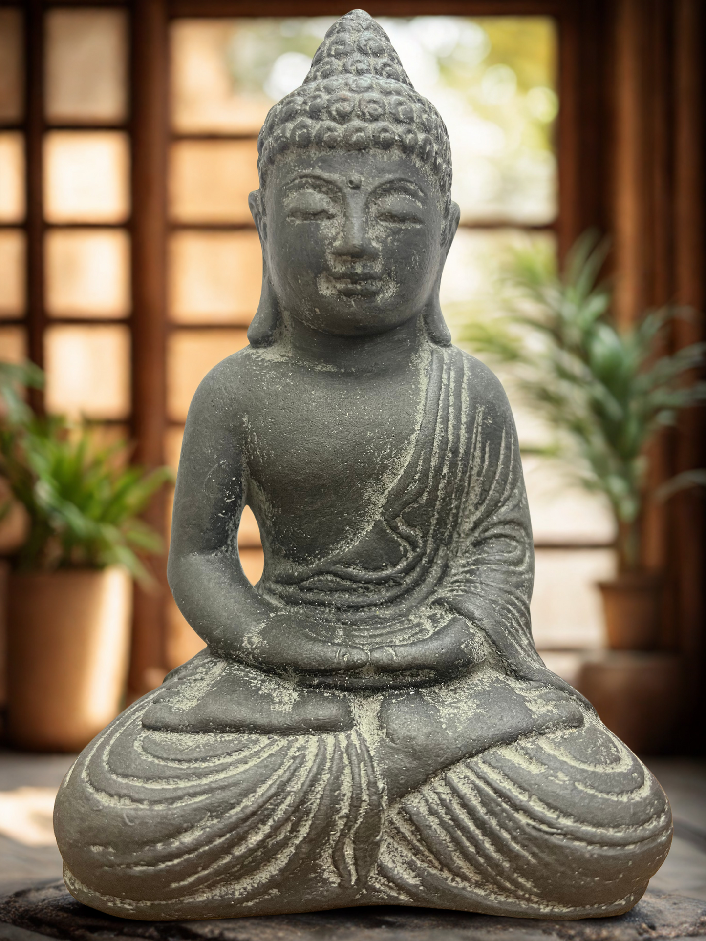 Small Seated Meditation Buddha Statue 6"