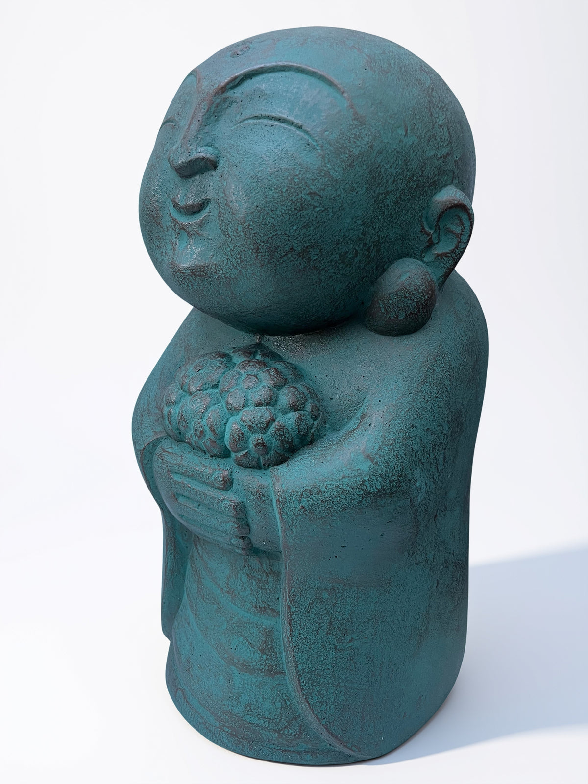 Zen Jizo with Flowers Statue 20"