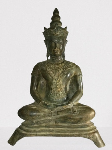 Brass Meditating Royal Ayutthaya Buddha 21