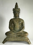 Brass Meditating Royal Ayutthaya Buddha 21" - Routes Gallery