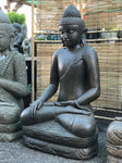 Stone Earth Touching Garden Buddha Statue 40" - Routes Gallery
