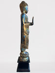 Wood Standing Abhaya Buddha Statue 48"