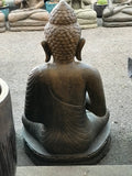 Seated Stone Namaste Buddha Sculpture 40"