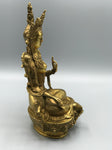Brass Green Tara Statue 8.5"