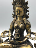 Brass Amitayus Buddha Statue 8.5"