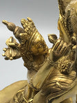 Brass Vajrasattva Yab-Yum Statue 12"
