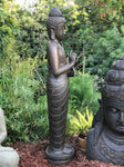 Stone Standing Dharmachakra Buddha 60" - Routes Gallery