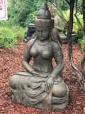 Stone Dewi Sri / Shri Devi Garden Statue 40" - Routes Gallery