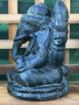 Stone Seated Ganesh 11"
