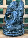 Stone Seated Ganesh 11"
